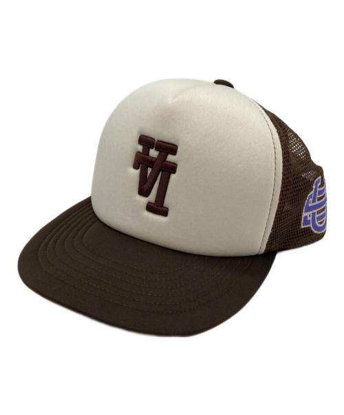 UNIFORM STUDIOS（ユニフォームスタジオ）UNIFORM STUDIOS (ユニフォームスタジオ) メッシュキャップ アイボリー×ブラウンの古着・服飾アイテム