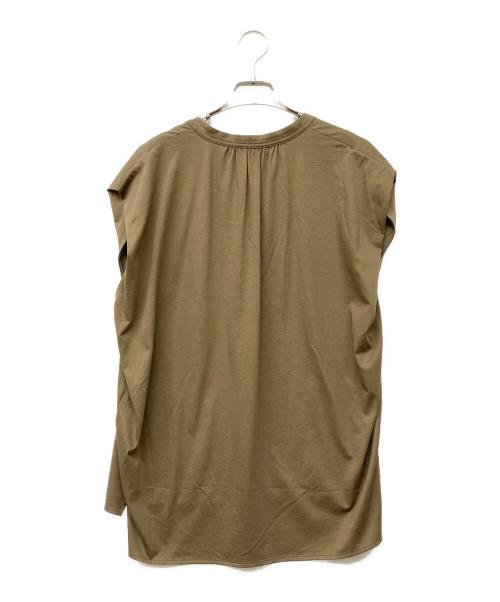 INED（イネド）INED (イネド) フレンチスリーブブラウス カーキ サイズ:9の古着・服飾アイテム