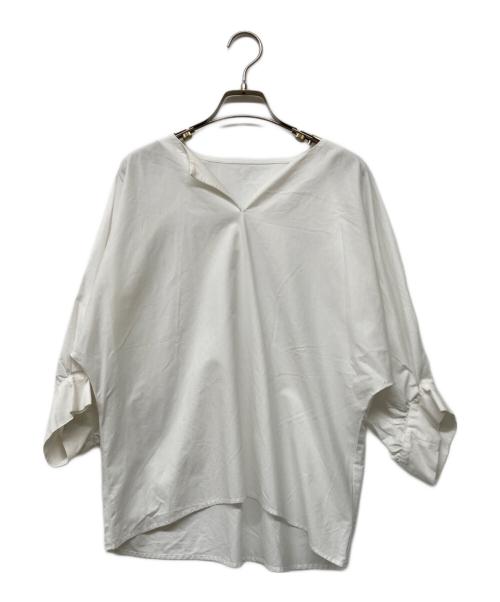 ADORE（アドーア）ADORE (アドーア) クリスピークロスギャザースリーブブラウス ホワイト サイズ:38の古着・服飾アイテム