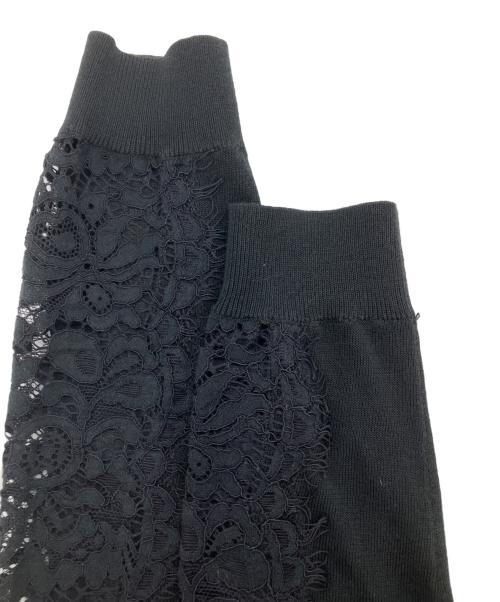 theory luxe（セオリーリュクス）theory luxe (セオリーリュクス) レース切替カーディガン ブラック サイズ:38の古着・服飾アイテム