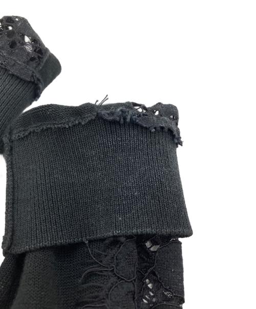 theory luxe（セオリーリュクス）theory luxe (セオリーリュクス) レース切替カーディガン ブラック サイズ:38の古着・服飾アイテム