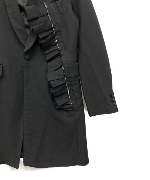 COMME des GARCONS（コムデギャルソン）COMME des GARCONS (コムデギャルソン) フリルロングジャケット ブラック サイズ:XSの古着・服飾アイテム