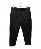 PT TORINOピーティートリノ）の古着「コットン リネン ツイル ノープリーツ パンツ」｜ブラック