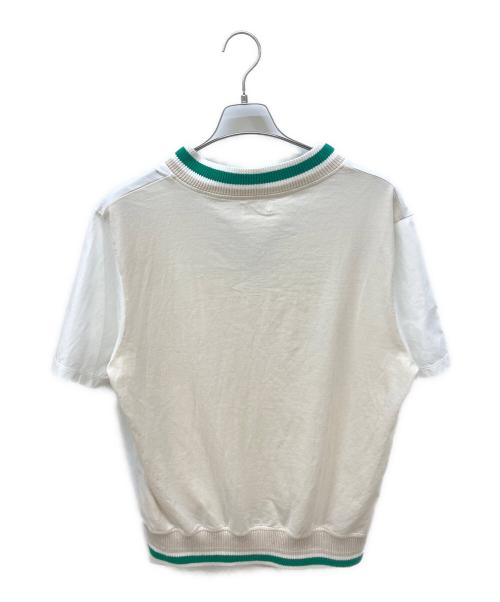 Coohem（コーヘン）Coohem (コーヘン) RIB KNIT COMBI T-SHIRT アイボリー サイズ:Mの古着・服飾アイテム