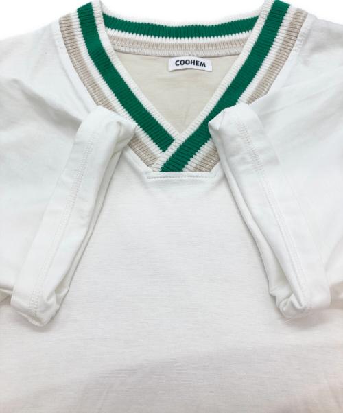 Coohem（コーヘン）Coohem (コーヘン) RIB KNIT COMBI T-SHIRT アイボリー サイズ:Mの古着・服飾アイテム