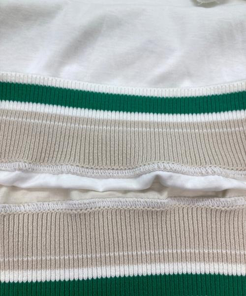 Coohem（コーヘン）Coohem (コーヘン) RIB KNIT COMBI T-SHIRT アイボリー サイズ:Mの古着・服飾アイテム