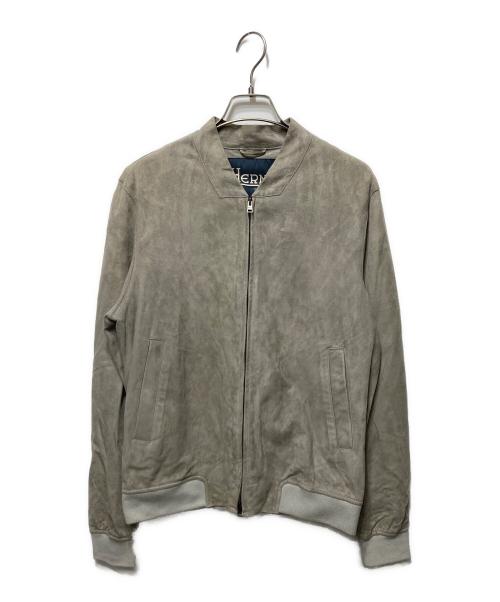 HERNO（ヘルノ）HERNO (ヘルノ) ストレッチゴートスエードジップアップブルゾン ベージュ サイズ:46の古着・服飾アイテム