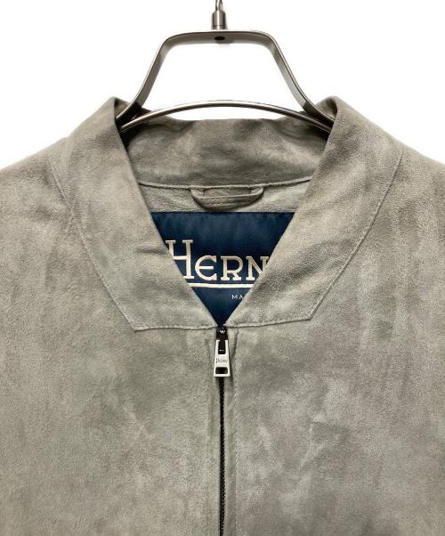 HERNO（ヘルノ）HERNO (ヘルノ) ストレッチゴートスエードジップアップブルゾン ベージュ サイズ:46の古着・服飾アイテム
