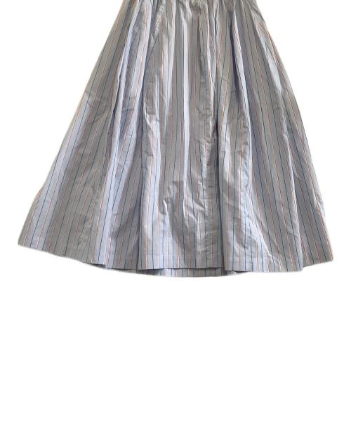 MARNI（マルニ）MARNI (マルニ) ストライプギャザースカート ライトブルー サイズ:36の古着・服飾アイテム