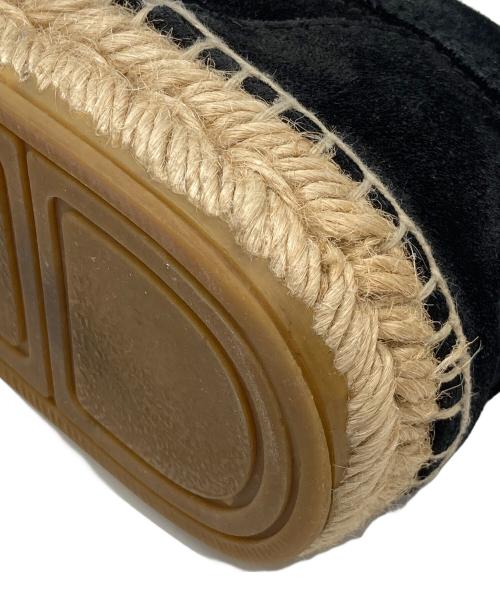 JIMMY CHOO（ジミーチュウ）JIMMY CHOO (ジミーチュウ) エスパドリーユシューズ ブラック サイズ:40の古着・服飾アイテム