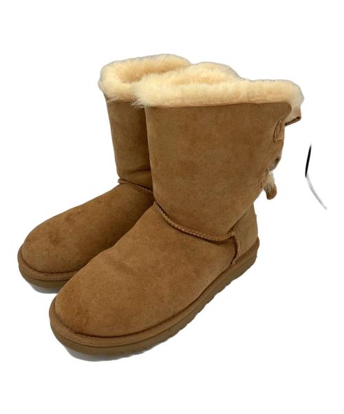 UGG Australia（アグ オーストラリア）UGG Australia (アグ オーストラリア) ムートン ブーツ ショート ミドル スエード　ベイリーボウ　Bailey Bow ブラウン サイズ:23の古着・服飾アイテム