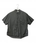 Graphpaperグラフペーパー）の古着「BROAD S/S OVERSIZED REGULAR COLLAR SHIRT」｜グレー