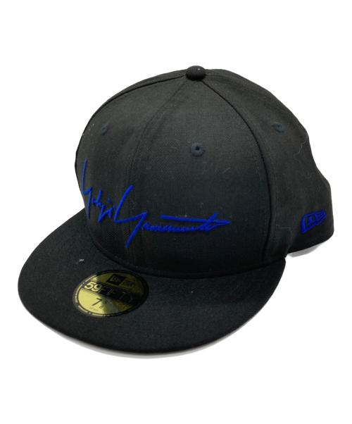 New Era（ニューエラ）New Era (ニューエラ) Yohji Yamamoto pour homme (ヨウジヤマモト プールオム) キャップ ブラック サイズ:7　5/8（60.6cm）の古着・服飾アイテム