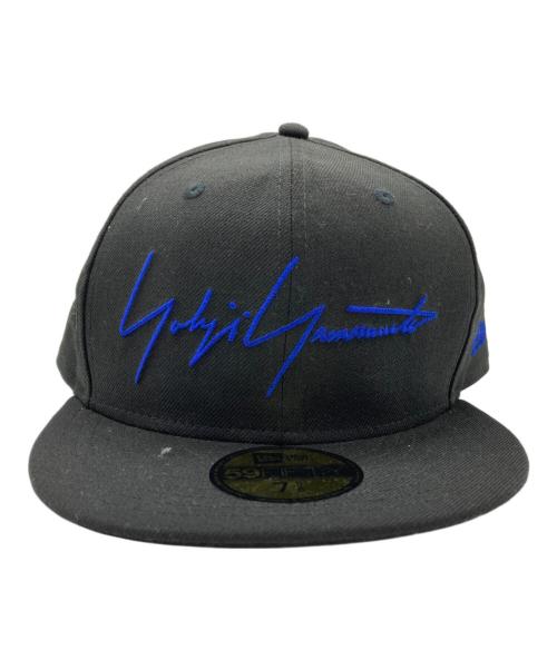New Era（ニューエラ）New Era (ニューエラ) Yohji Yamamoto pour homme (ヨウジヤマモト プールオム) キャップ ブラック サイズ:7　5/8（60.6cm）の古着・服飾アイテム