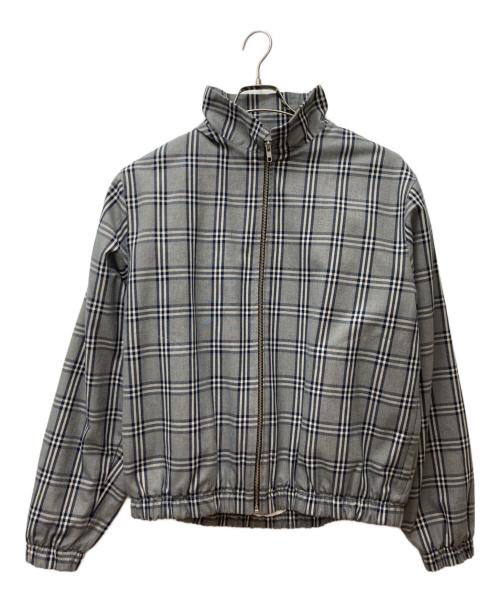 FUTUR（フューチャー）FUTUR (フューチャー) チェックジップアップジャケット グレー サイズ:Mの古着・服飾アイテム