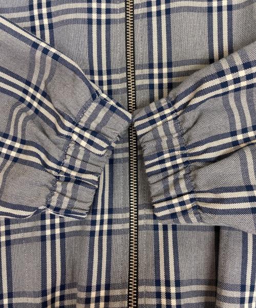 FUTUR（フューチャー）FUTUR (フューチャー) チェックジップアップジャケット グレー サイズ:Mの古着・服飾アイテム