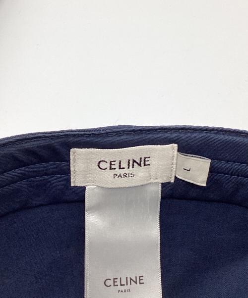 CELINE（セリーヌ）CELINE (セリーヌ) ロゴベースボールキャップ ネイビー サイズ:Lの古着・服飾アイテム