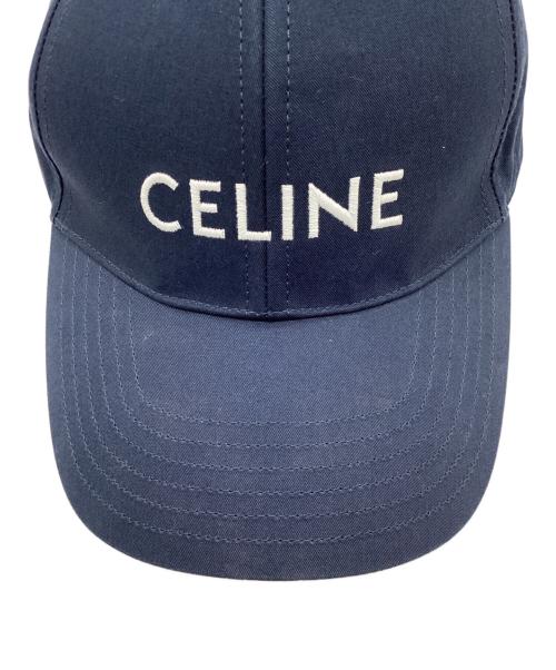 CELINE（セリーヌ）CELINE (セリーヌ) ロゴベースボールキャップ ネイビー サイズ:Lの古着・服飾アイテム