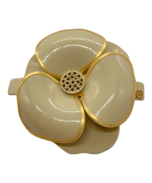 ALEXANDRE de Paris（アレクサンドルドゥパリ）ALEXANDRE de Paris (アレクサンドルドゥパリ) ストーンカメリアバレッタ ベージュの古着・服飾アイテム