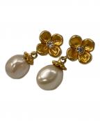 KENZOケンゾー）の古着「パールイヤリング」｜ゴールド