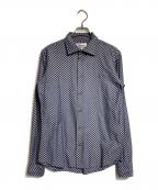 Vivienne Westwood manヴィヴィアン ウェストウッド マン）の古着「オーブ刺繍ジオメトリック柄シャツ」｜ネイビー