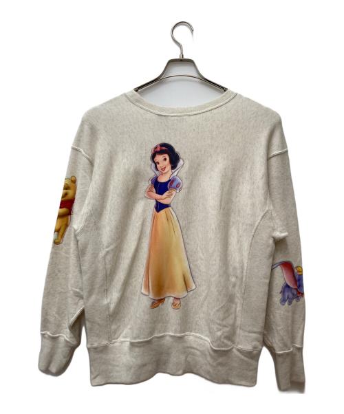 Champion（チャンピオン）Champion (チャンピオン) BEAMS (ビームス) DISNEY (ディズニー) アニバーサリープリントスウェット ベージュ サイズ:SMALLの古着・服飾アイテム