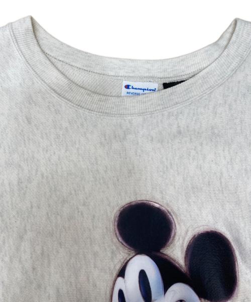 Champion（チャンピオン）Champion (チャンピオン) BEAMS (ビームス) DISNEY (ディズニー) アニバーサリープリントスウェット ベージュ サイズ:SMALLの古着・服飾アイテム