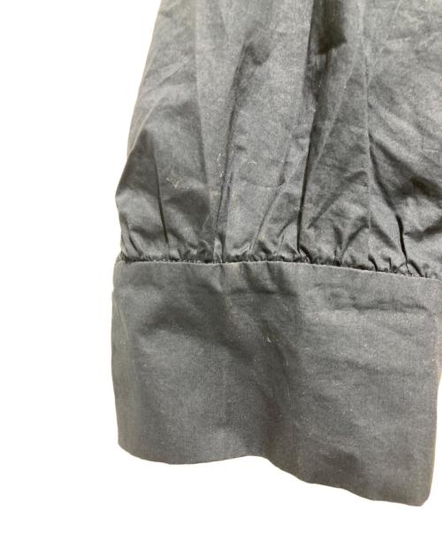 Mila Owen（ミラオーウェン）Mila Owen (ミラオーウェン) スタンド衿前ふらし後ドッキングシャツワンピース ネイビーの古着・服飾アイテム