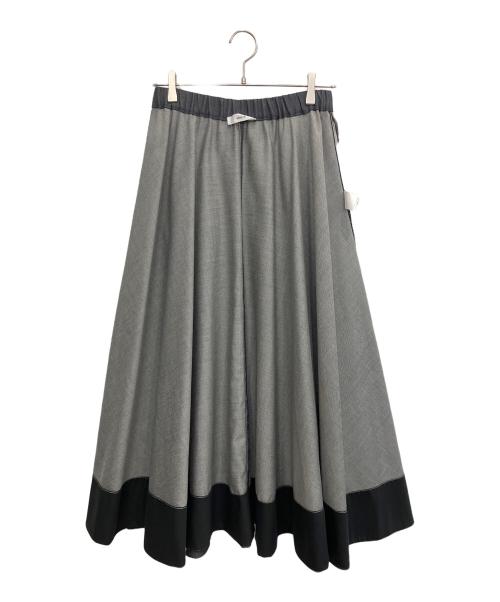 ebure（エブール）ebure (エブール) デニムライクウールサーキュラースカート ネイビー サイズ:SIZE 38の古着・服飾アイテム
