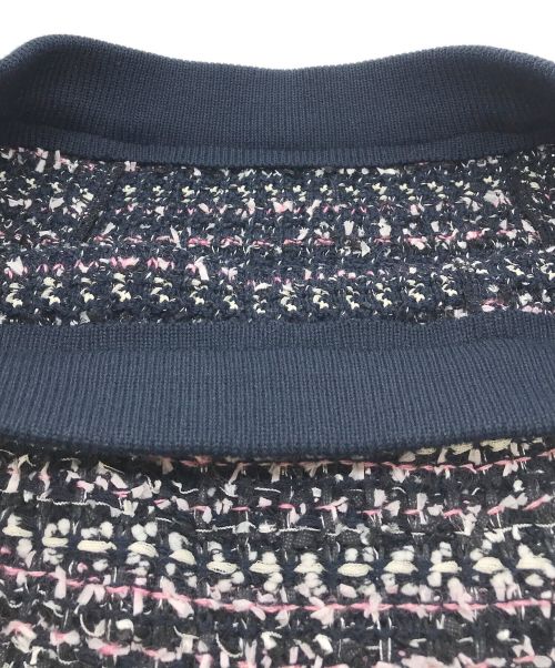 Rene（ルネ）Rene (ルネ) ツイードニットスカート ネイビー サイズ:38の古着・服飾アイテム