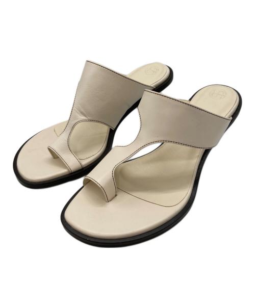 Le Talon GRISE（ル タロン グリーズ）Le Talon GRISE (ル タロン グリーズ) RESINA HEEL TONGS SANDALS アイボリー サイズ:LLの古着・服飾アイテム