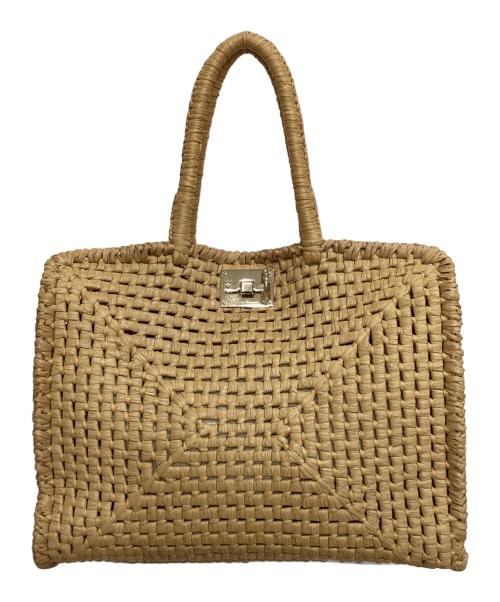 Salvatore Ferragamo（サルヴァトーレ フェラガモ）Salvatore Ferragamo (サルヴァトーレ フェラガモ) BASKET BAG ベージュの古着・服飾アイテム