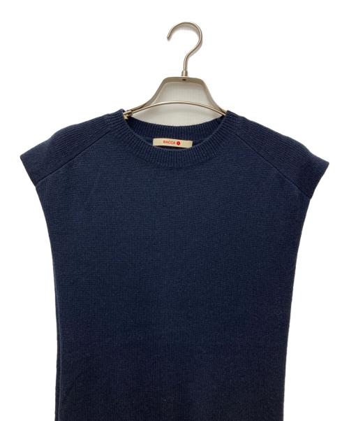 BACCA（バッカ）BACCA (バッカ) ウールムリネ クルーネックベスト　35-02-14-02103 ネイビー サイズ:Sの古着・服飾アイテム