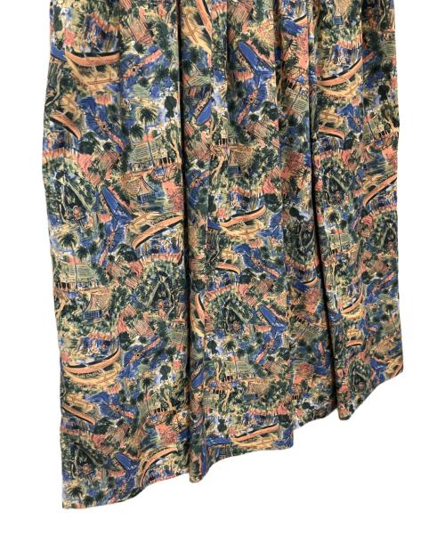 Lois CRAYON（ロイスクレヨン）Lois CRAYON (ロイスクレヨン) リゾート柄深Vノースリーブワンピース マルチカラー サイズ:SIZE Mの古着・服飾アイテム