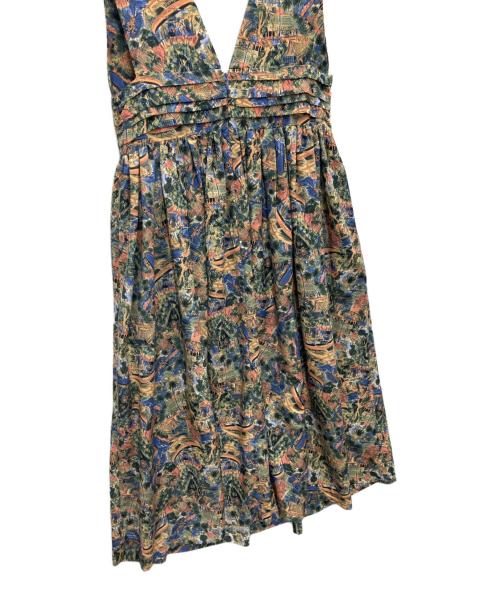 Lois CRAYON（ロイスクレヨン）Lois CRAYON (ロイスクレヨン) リゾート柄深Vノースリーブワンピース マルチカラー サイズ:SIZE Mの古着・服飾アイテム