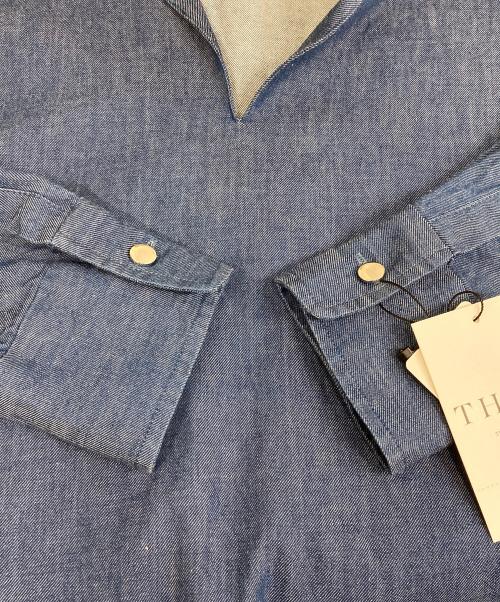 THIRD MAGAZINE（サードマガジン）THIRD MAGAZINE (サードマガジン) mikomori (ミコモリ) デニムセーラーカラーシャツ A0823FB221 インディゴ サイズ:9 未使用品の古着・服飾アイテム