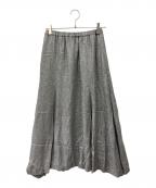 GRACE CLASSグレースクラス）の古着「シャイニーフレアスカート」｜グレー