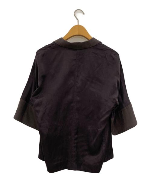 DES PRES（デ プレ）DES PRES (デ プレ) ソフトサテン ハーフスリーブジャケット グレー サイズ:Fの古着・服飾アイテム