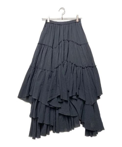 CASA FLINE（カーサフライン）CASA FLINE (カーサフライン) コットンティアードスカート チャコールグレー サイズ:Fの古着・服飾アイテム