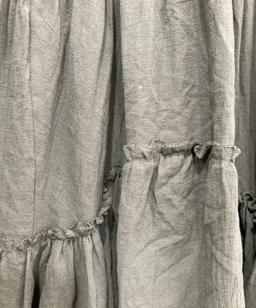 CASA FLINE（カーサフライン）CASA FLINE (カーサフライン) コットンティアードスカート チャコールグレー サイズ:Fの古着・服飾アイテム