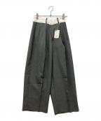 STUDIOUSステュディオス）の古着「Asymmetric Front Trousers」｜グレー
