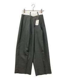STUDIOUS（ステュディオス）の古着「Asymmetric Front Trousers」｜グレー