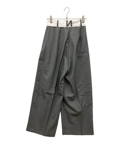 STUDIOUS（ステュディオス）STUDIOUS (ステュディオス) Asymmetric Front Trousers グレー サイズ:1の古着・服飾アイテム
