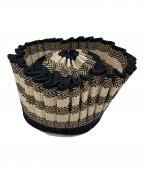 Lorna Murrayローナマーレイ）の古着「カプリハット」｜ベージュ×ブラック