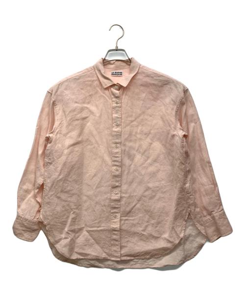 LA MARINE FRANCAISE（マリンフランセーズ）LA MARINE FRANCAISE (マリンフランセーズ) フランセーズのリネンワークシャツ ピンク サイズ:2の古着・服飾アイテム