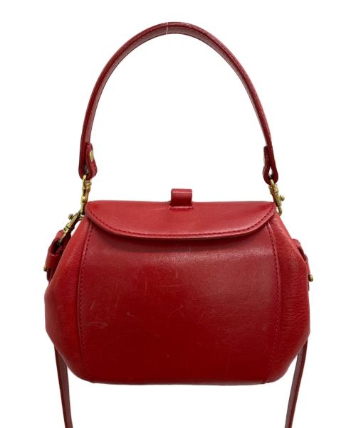 leather craft by emi（レザークラフトバイエミ）leather craft by emi (レザークラフトバイエミ) 2WAYパンプキンショルダーバッグ レッドの古着・服飾アイテム