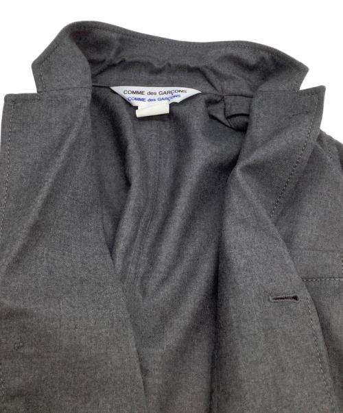 COMME des GARCONS COMME des GARCONS（コムデギャルソン コムデギャルソン）COMME des GARCONS COMME des GARCONS (コムデギャルソン コムデギャルソン) 7分袖ウールテーラードジャケット グレー サイズ:Mの古着・服飾アイテム