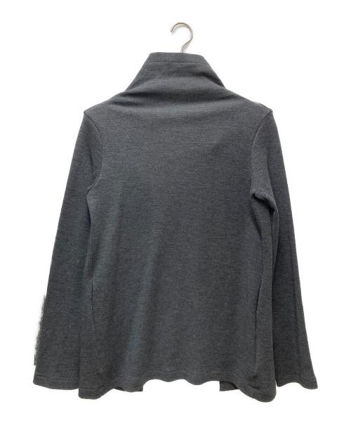 YOHJI YAMAMOTO（ヨウジヤマモト）YOHJI YAMAMOTO (ヨウジヤマモト) ボタンレスウールカーディガン　FV-T23-184 グレー サイズ:3の古着・服飾アイテム