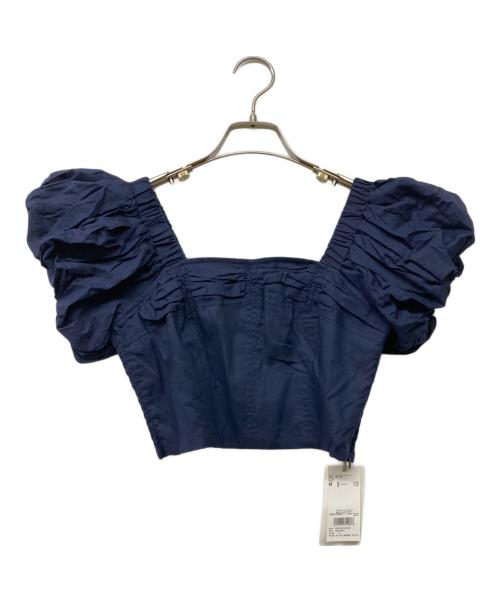 Snidel（スナイデル）Snidel (スナイデル) パフスリクロップドブラウス ネイビー サイズ:1の古着・服飾アイテム