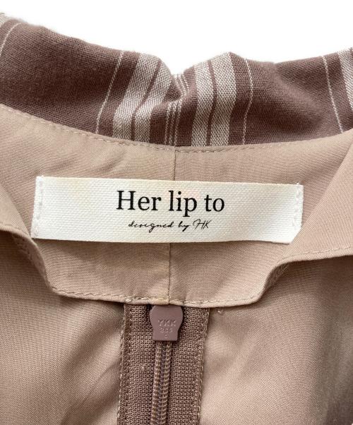 HER LIP TO（ハーリップトゥ）HER LIP TO (ハーリップトゥ) Bergamo Plaid Tiered Long Dress　1223305048 ブラウン サイズ:Sの古着・服飾アイテム